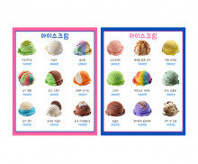 아이스크림 가게 메뉴판(금액)
