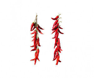 매달린 곡물(고추)