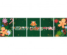 Merry Christmas 쿠키 가로 배너 만들기