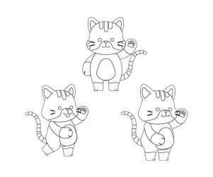 고양이 색칠 모음
