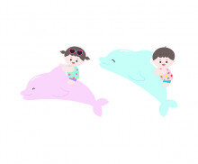 돌고래 타는 아이