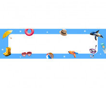 여름 용품 가게 가로 배너(문구없음)