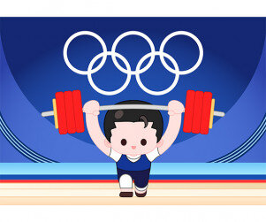 역도 경기장 배경