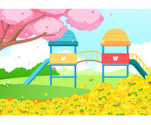 놀이터 봄 배경(동물없음)