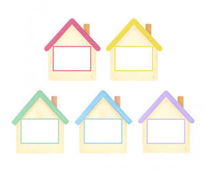 집 모양 액자 (무료도안)