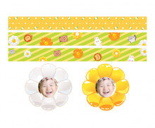 데이지 풍선 동물 띠지 합성 라벨