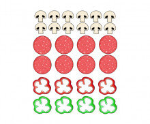 양송이,햄,파프리카2종