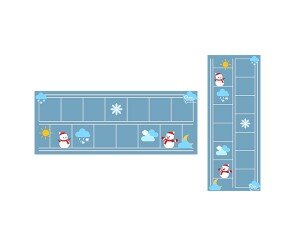 겨울에 만나는 날씨 원고지 레터링(문구없음)