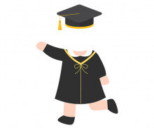 졸업하는 아이 합성이미지