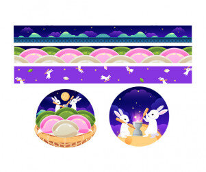 달토끼 송편 띠지라벨