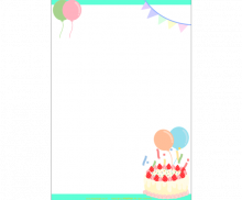 생일 케이크 테두리