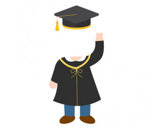 졸업하는 아이 합성이미지