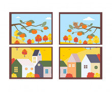 계절 창문 만들기 (가을)