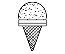 [색칠용] 소프트콘 아이스크림