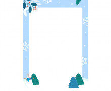 겨울 눈꽃 테두리