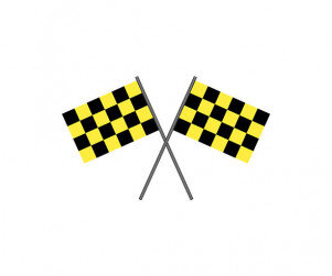 크로스 레이싱 깃발(노랑)