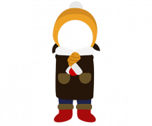 붕어빵 먹는 아이 합성이미지