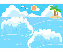 여름 바다 배경