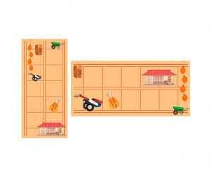 시골에 왔어요 원고지 레터링(문구없음)