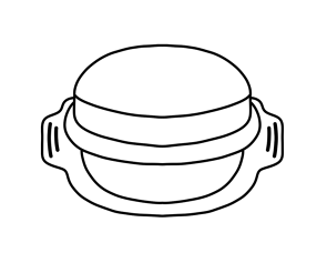 [색칠용]삼계탕 만들기 뚝배기