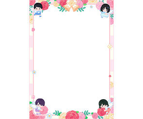 큐피드 장미 테두리