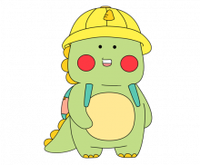 모자 쓴 공룡 캐릭터