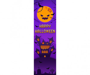 [개별도안] HAPPY HALLOWEEN 세로 배너(보라)