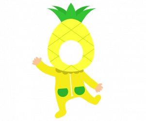 파인애플 합성 이미지