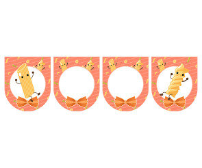 [개별도안] 파스타 놀이 가랜드