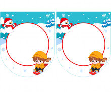 [개별도안] 즐거운 눈썰매 놀이 가랜드