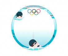 올림픽 수영 라벨