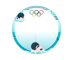 올림픽 수영 라벨
