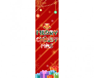 [개별도안] Merry Christmas 선물 세로 배너
