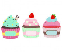 컵케이크 이름표