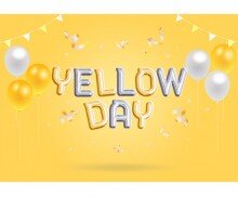 옐로우데이 풍선 배경 
