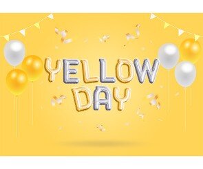 옐로우데이 풍선 배경 