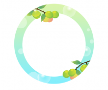 매실 원형 라벨