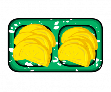 접시에 담긴 단무지