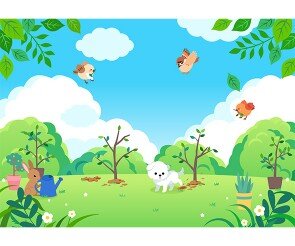 식목일 나무 심는 배경(사람없는)