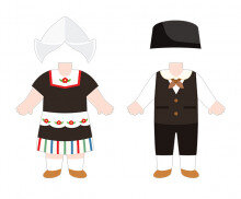 네덜란드 전통의상 합성이미지