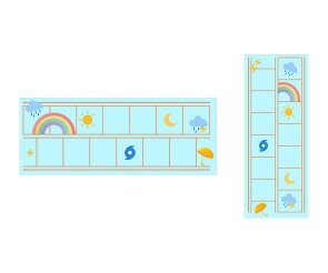 여름에 만나는 날씨 원고지 레터링(문구없음)