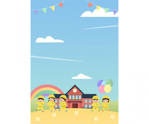 학교 아이들 배경