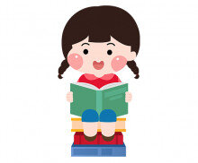 책 읽는 아이 (여아)