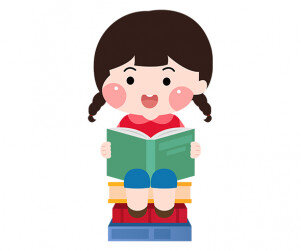 책 읽는 아이 (여아)