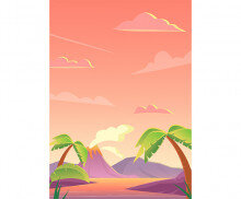 노을 화산 배경