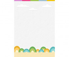 산 구름 전통 배경