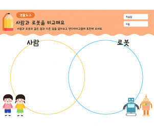 사람과 로봇을 비교해요