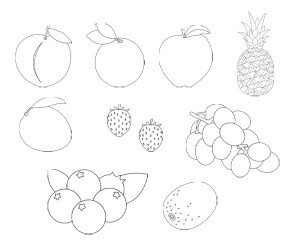 과일 색칠 모음