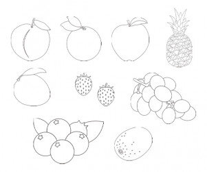 과일 색칠 모음