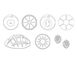 과일 색칠 모음(단면)